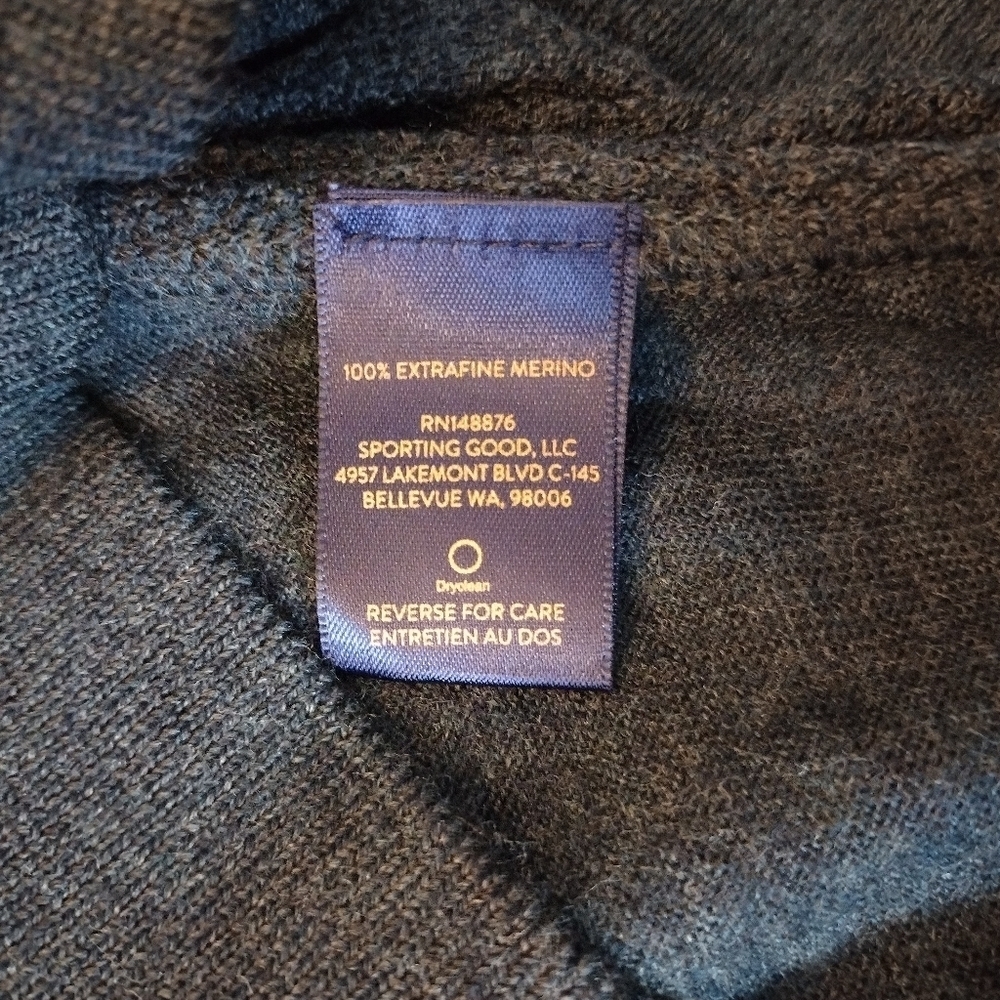 Good Man Brand Dark Green Merino Wool Sweater NWT - Picture 3 of 10